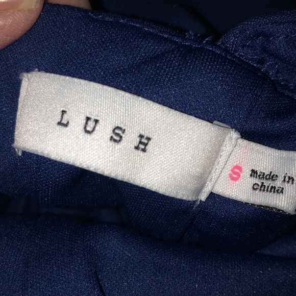 Lush Simple But Detailed Spaghetti Cross Strap Backless Double Knit Dress Size S - Picture 9 of 9